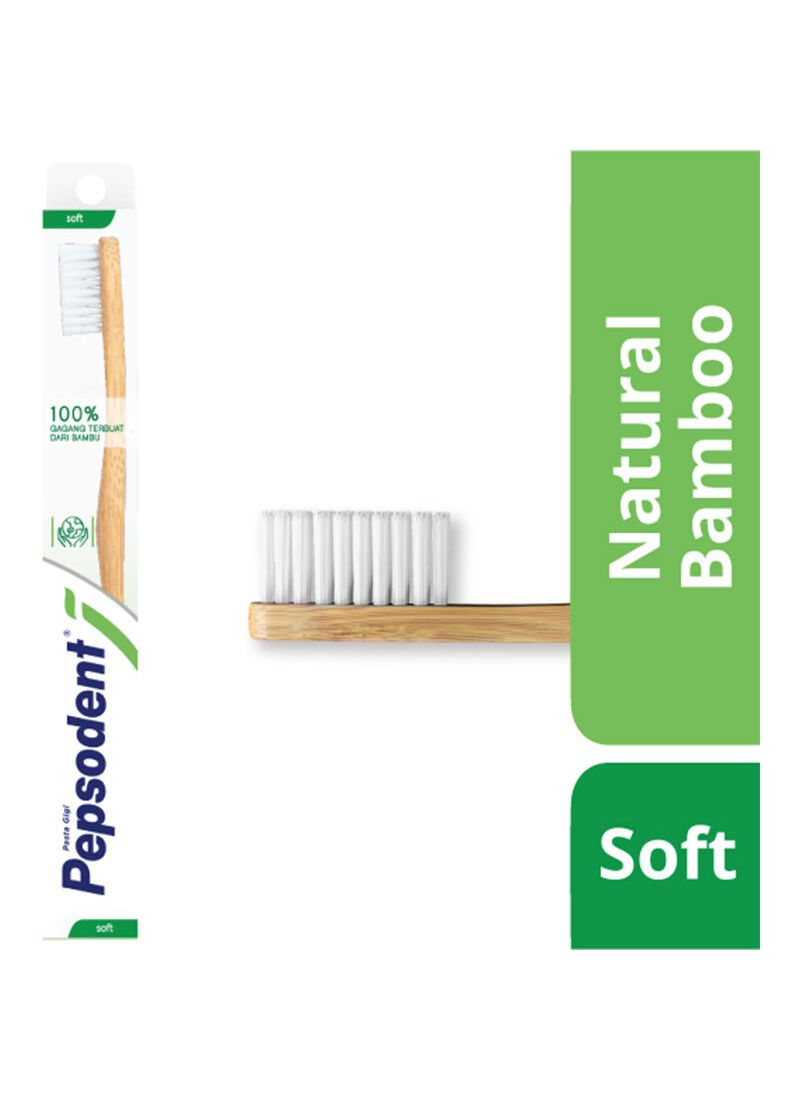 Pepsodent Sikat Gigi Natural Bamboo Soft | KlikIndomaret