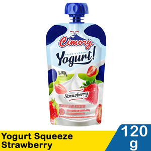 Promo Harga Cimory Squeeze Yogurt Strawberry 120 gr - Indomaret
