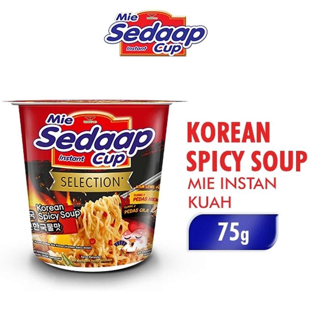Sedaap Mie Mie Instant Korean Spicy Soup Cup 75G | KlikIndomaret