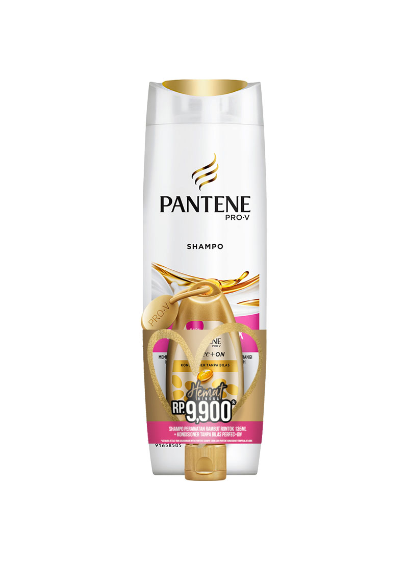 Pantene Shampoo Hair Fall Control 135Ml + Conditioner Tanpa Bilas 40Ml