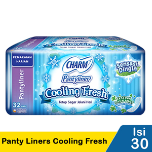 Promo Harga Charm Pantyliner Cooling Fresh Slim 32 pcs - Indomaret