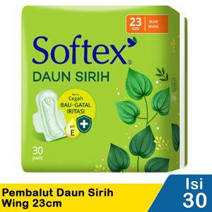 Promo Harga Softex Daun Sirih Wing 23cm 30 pcs - Indomaret