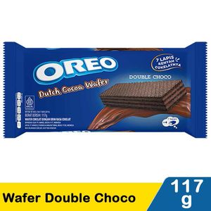 Promo Harga Oreo Wafer Double Choco 140 gr - Indomaret