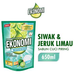 Promo Harga Ekonomi Pencuci Piring Power Liquid Siwak & Jeruk Limau 650 ml - Indomaret