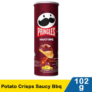 Promo Harga Pringles Potato Crisps Saucy BBQ 107 gr - Indomaret