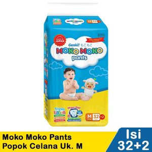 Promo Harga Genki Moko Moko Pants M34+2 36 pcs - Indomaret