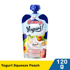 Promo Harga Cimory Squeeze Yogurt Peach 120 gr - Indomaret