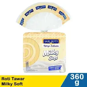 Promo Harga Sari Roti Roti Tawar Milky Soft 360 gr - Indomaret