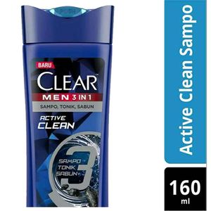 Promo Harga Clear Men Shampoo Active Clean 160 ml - Indomaret