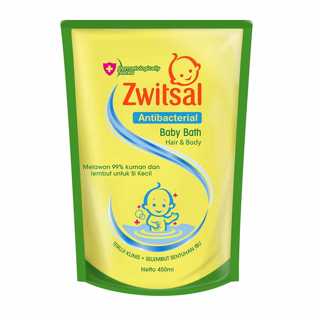 Zwitsal Baby Bath Hair & Body Antibacterial 450mL | KlikIndomaret