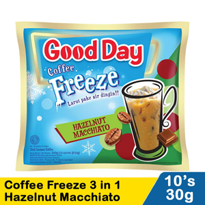 Promo Harga Good Day Coffee Freeze Hazelnut Macchiato per 10 sachet 30 gr - Indomaret
