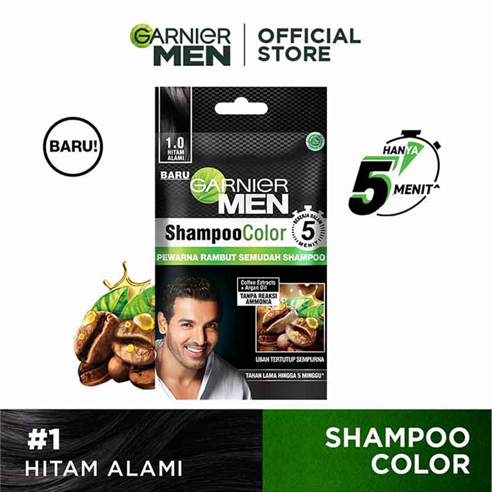 Garnier Men Shampoo Color @ Just Rs 29 | A 5 minute hair color! | Marathi -  YouTube