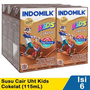 Promo Harga Indomilk Susu UHT Kids Cokelat per 6 tpk 115 ml - Indomaret