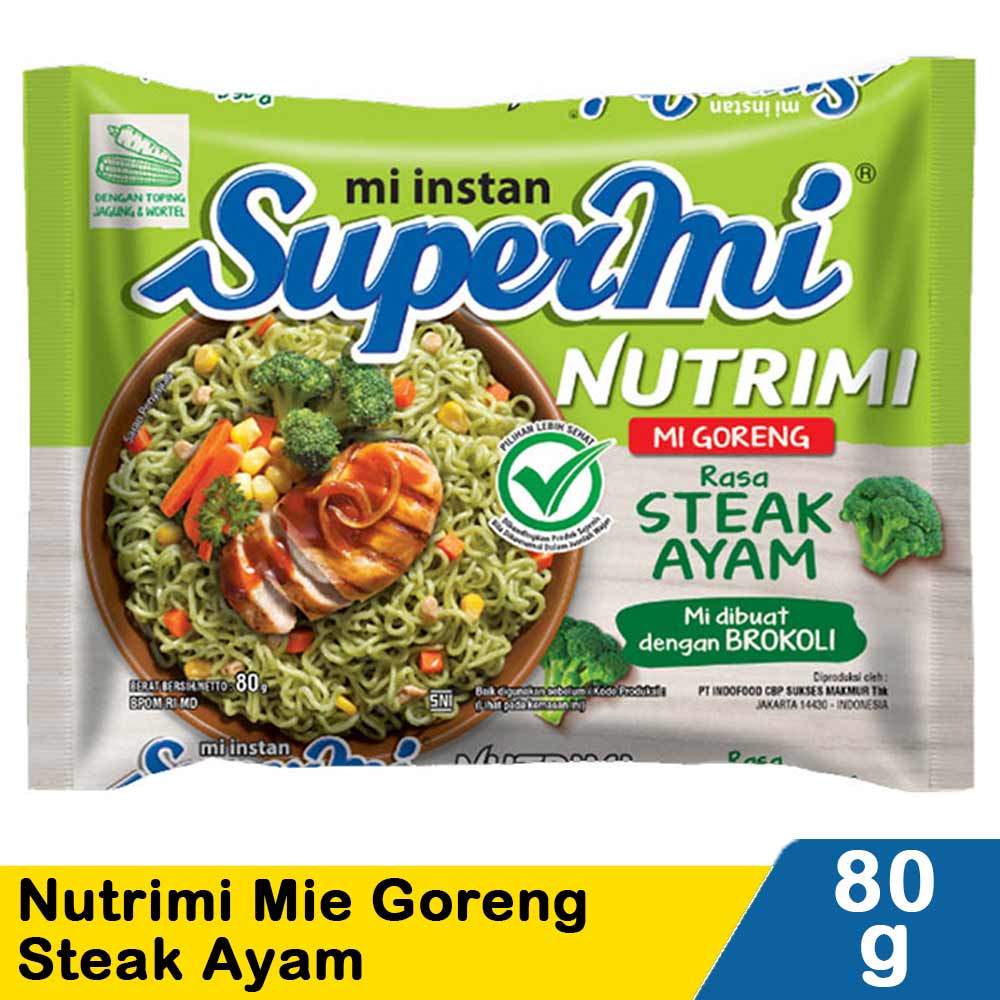 Supermi Nutrimi Mie Goreng Steak Ayam 80g Klikindomaret