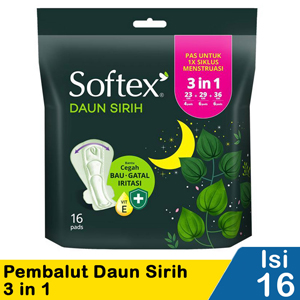 Promo Harga Softex Daun Sirih 3 in 1 18 pcs - Indomaret