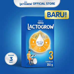 Promo Harga Lactogrow 3 Susu Pertumbuhan Vanila 350 gr - Indomaret