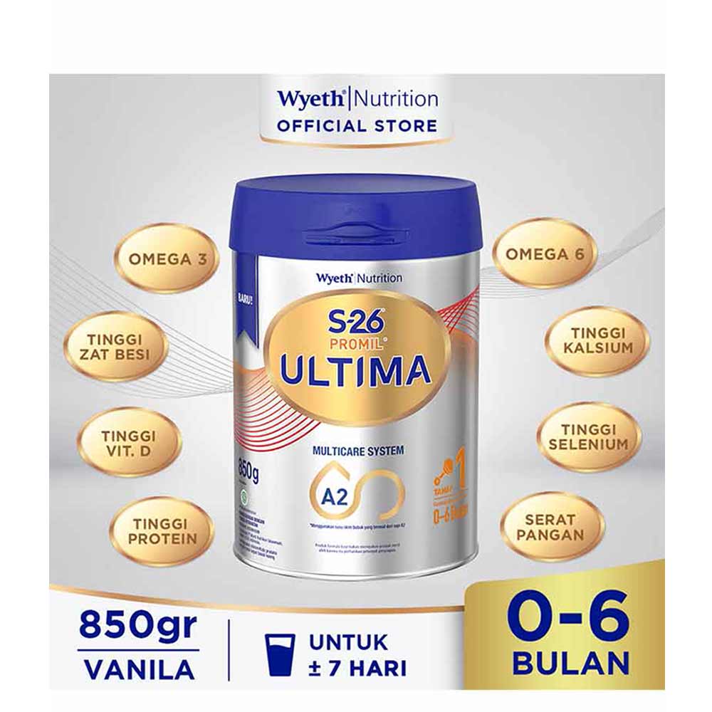 S-26 Promil Ultima Susu Formula Bayi 0-6 Bulan 850G | KlikIndomaret