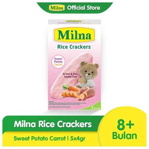 Promo Harga Milna Rice Crackers Sweet Potato Carrot 5 pcs - Indomaret