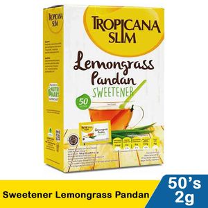 Promo Harga TROPICANA SLIM Sweetener Lemongrass Pandan per 50 pcs 2 gr - Indomaret