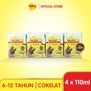 Promo Harga Dancow Fortigro UHT Cokelat per 4 pcs 110 ml - Indomaret