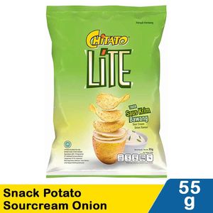 Promo Harga Chitato Lite Snack Potato Chips Saus Krim Bawang 55 gr - Indomaret