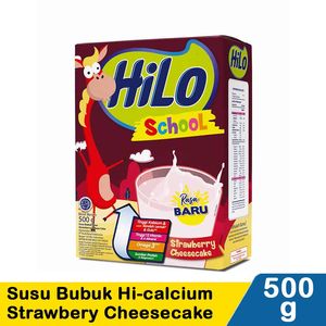 Promo Harga Hilo School Susu Bubuk Strawberry Cheesecake 500 gr - Indomaret