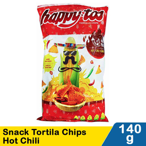 Promo Harga Happy Tos Tortilla Chips Hot Chili 140 gr - Indomaret
