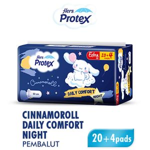 Promo Harga Hers Protex Comfort Night Wing 30cm 24 pcs - Indomaret