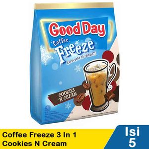 Promo Harga Good Day Coffee Freeze Cookies n Cream per 5 sachet 30 gr - Indomaret