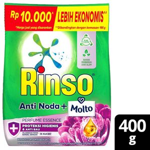 Promo Harga Rinso Anti Noda Deterjen Bubuk + Molto Purple Perfume Essence 460 gr - Indomaret