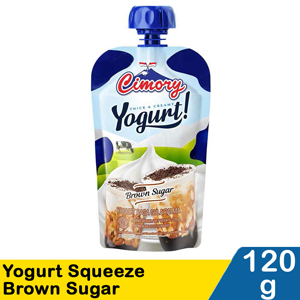 Promo Harga Cimory Squeeze Yogurt Brown Sugar 120 gr - Indomaret