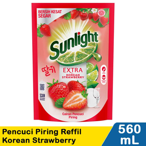 Promo Harga Sunlight Pencuci Piring Korean Strawberry 560 ml - Indomaret
