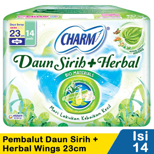 Promo Harga Charm Herbal Ansept Wing 23cm 14 pcs - Indomaret