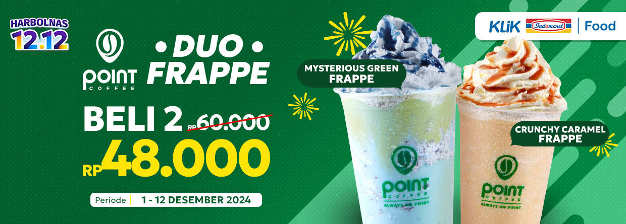 POINT COFFEE FRAPPE BELI 2 HANYA RP45.000,-