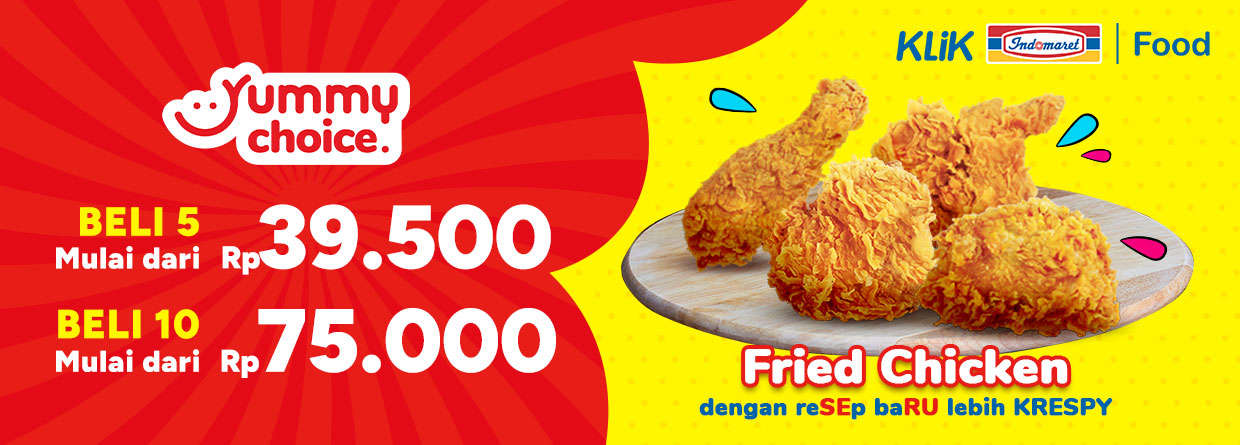 FRIED CHICKEN ALA CARTE BELI 5 MULAI DARI RP39.500,- 