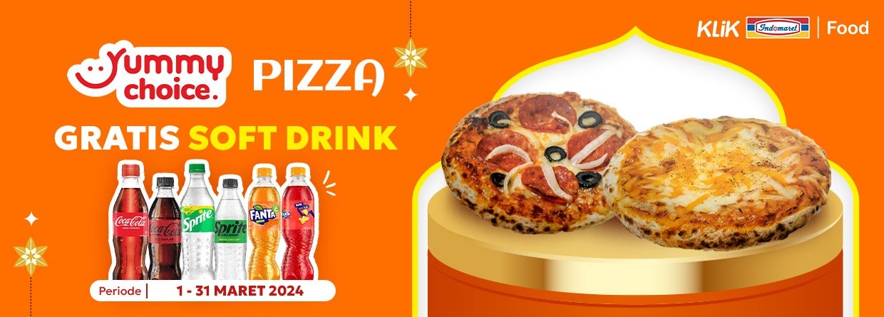 BELI 1 PIZZA GRATIS 1 SOFT DRINK