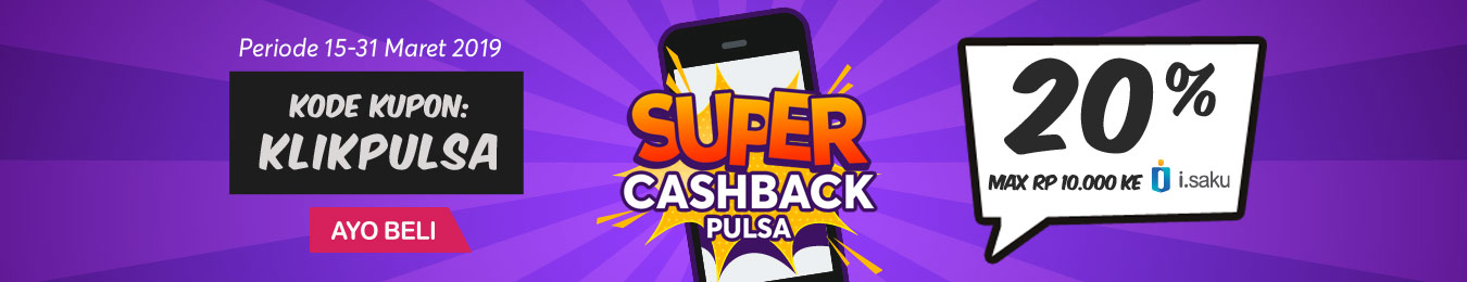Promo Cashback Pulsa & Paket Data