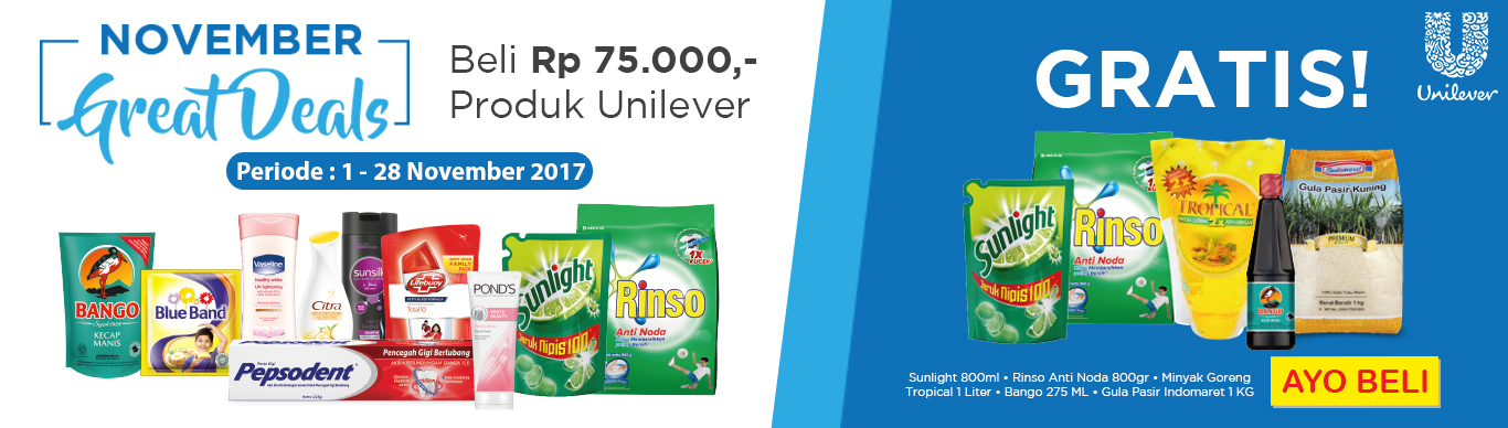 Promo Unilever November Great Deals