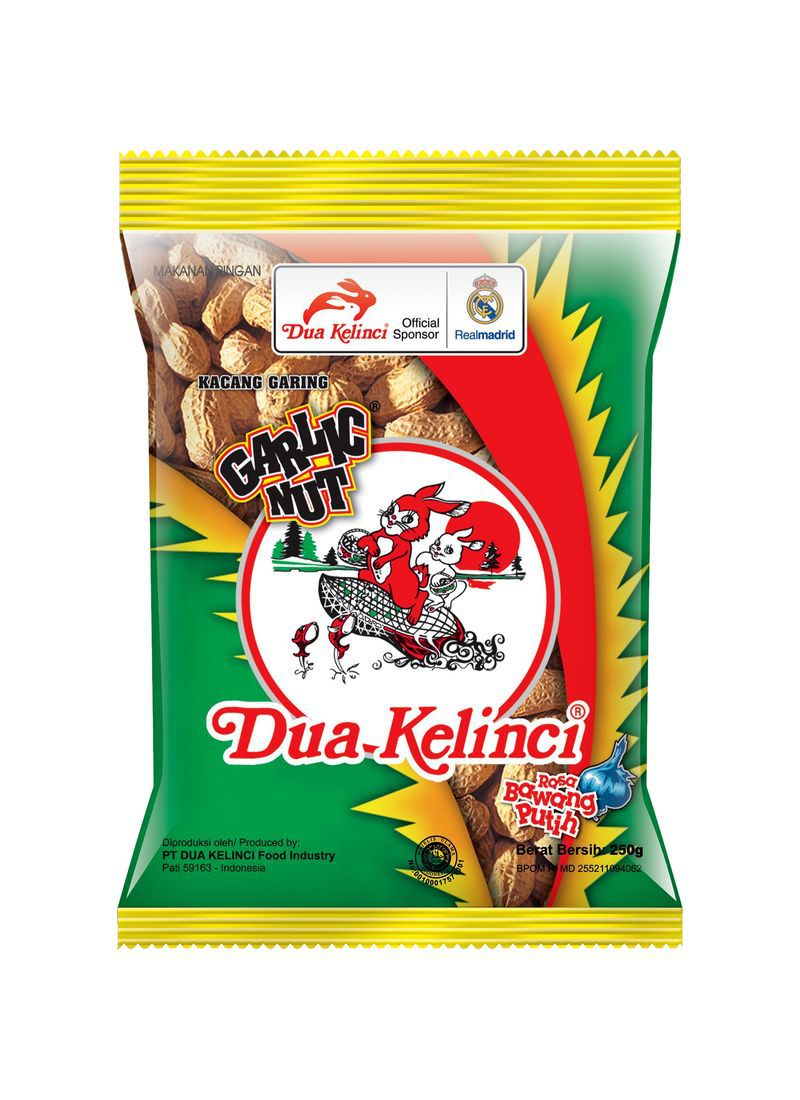 Dua Kelinci Kacang Kulit Bawang Putih Pck 225g Klikindomaret