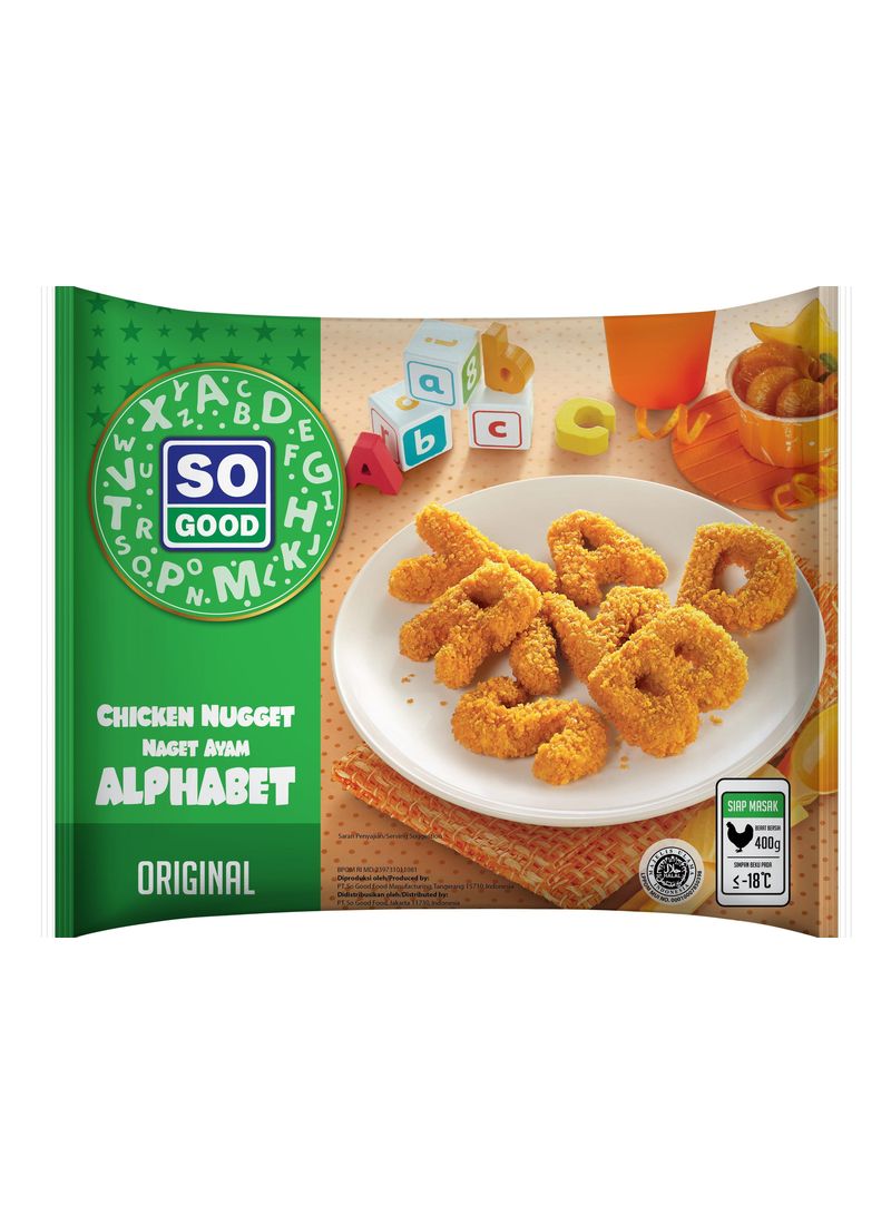 So Good Chicken Nugget Alphabet Pck 400g Klikindomaret