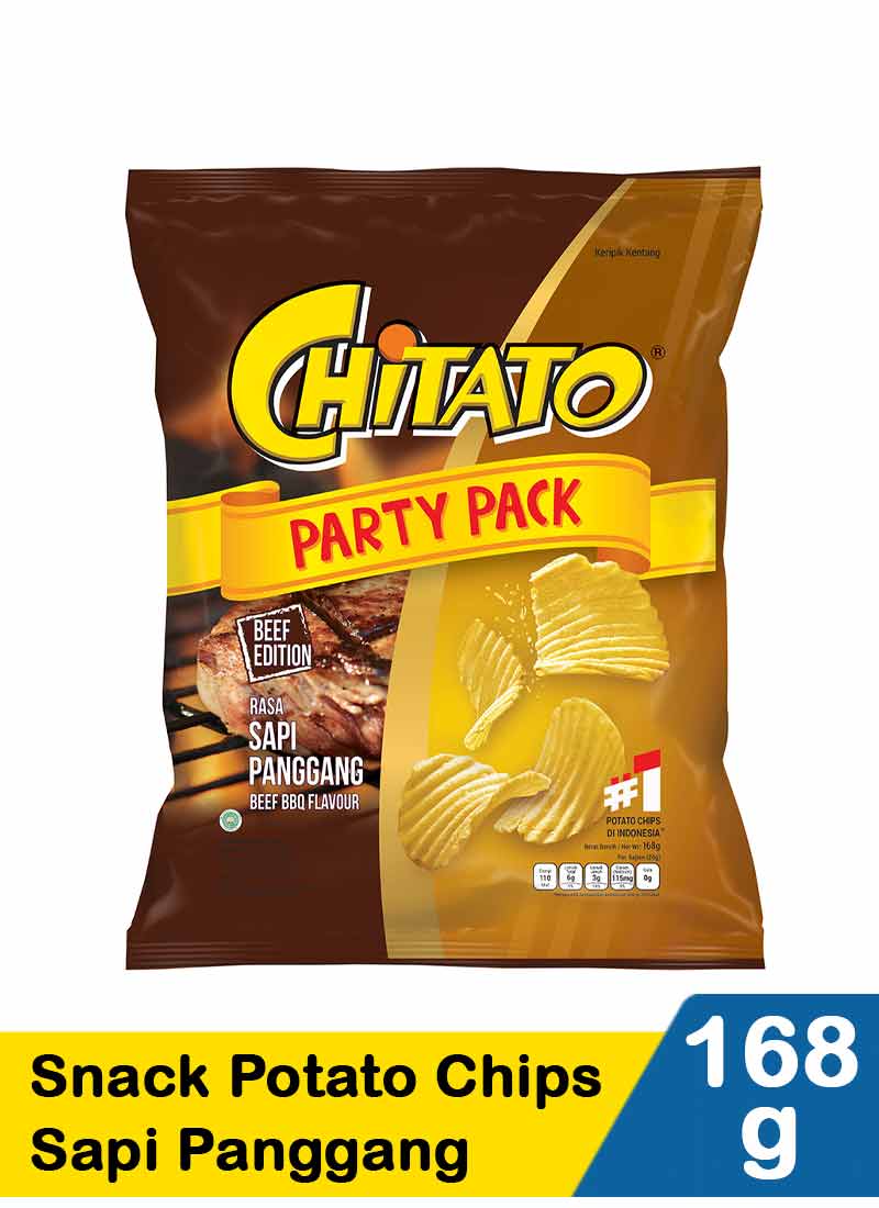 Chitato Snack Potato Chips Sapi Panggang 168G | KlikIndomaret