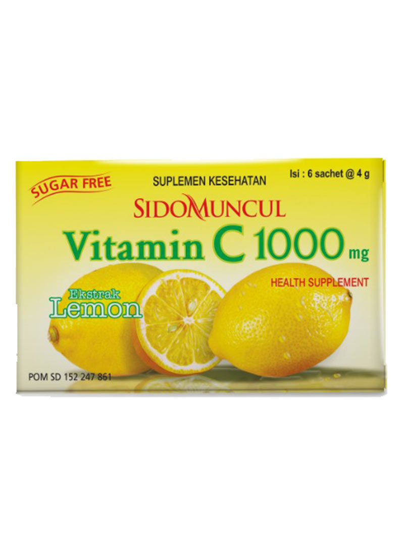 Sido Muncul Health Drink Vitamin C1000 Lemon 6x4g Klikindomaret