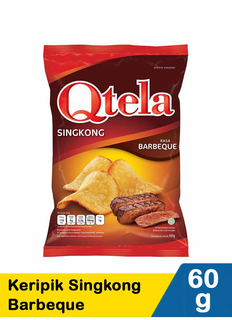 Qtela Keripik Singkong Barbeque Pck 60g Klikindomaret