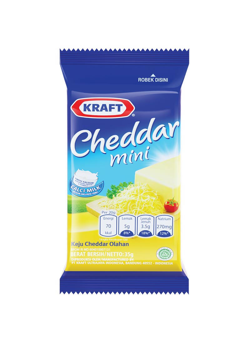 Kraft Keju Cheddar Olahan Pck 35G | KlikIndomaret