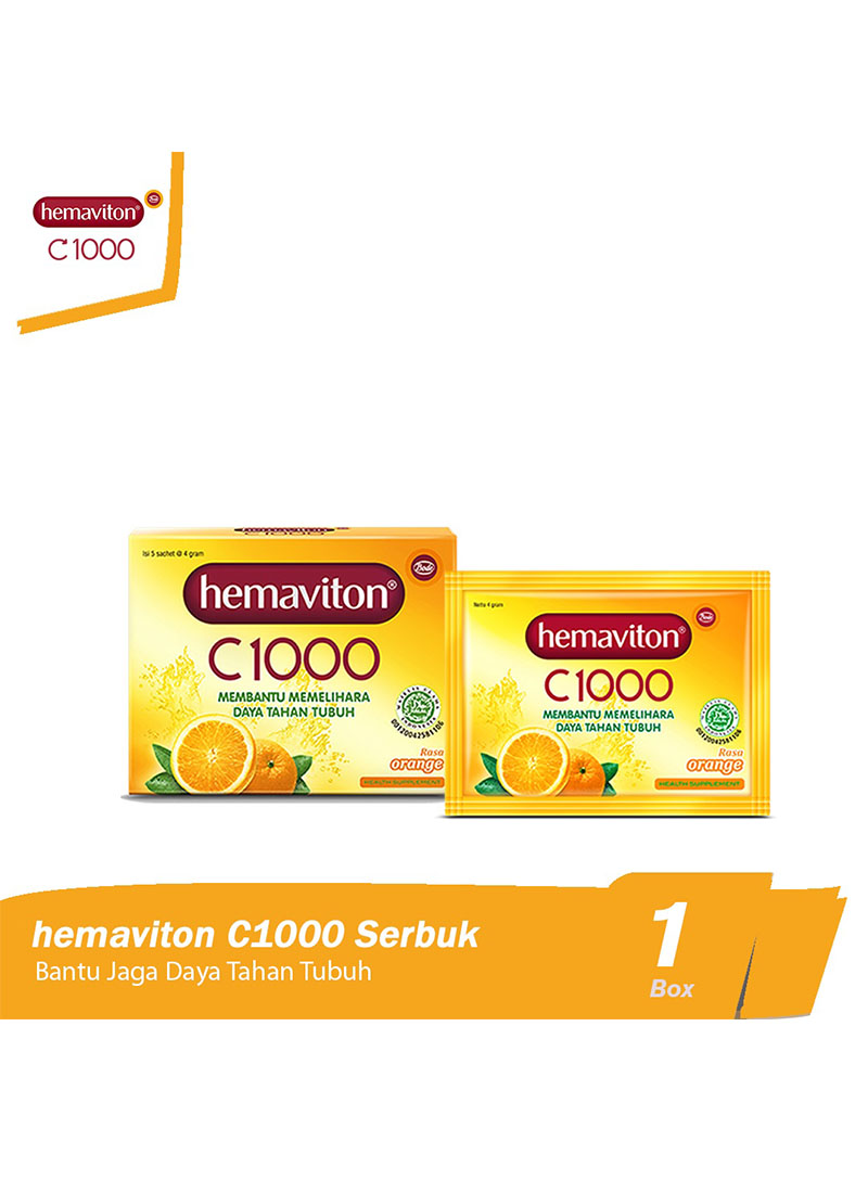 Hemaviton Health Drink Vitamin C1000 Orange 5x4g Klikindomaret