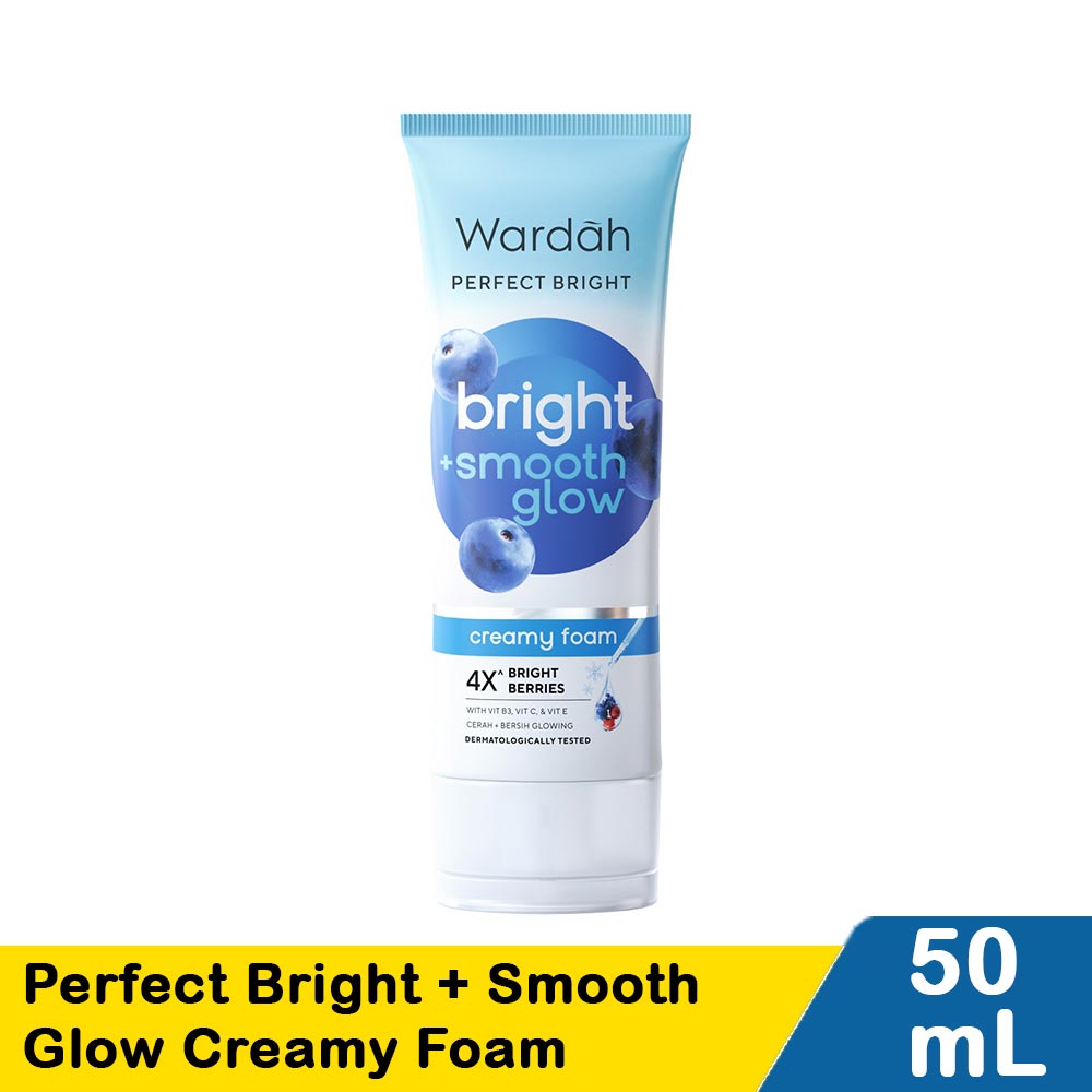 Wardah Perfect Bright Creamy Foam Bright + Smooth Glow 50mL | KlikIndomaret