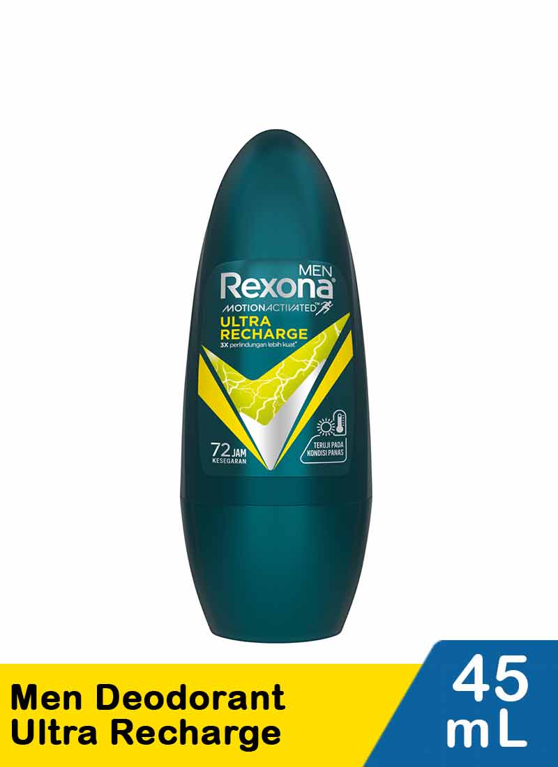 Rexona Deodorant Roll On Men Ultra Recharge 45mL | KlikIndomaret