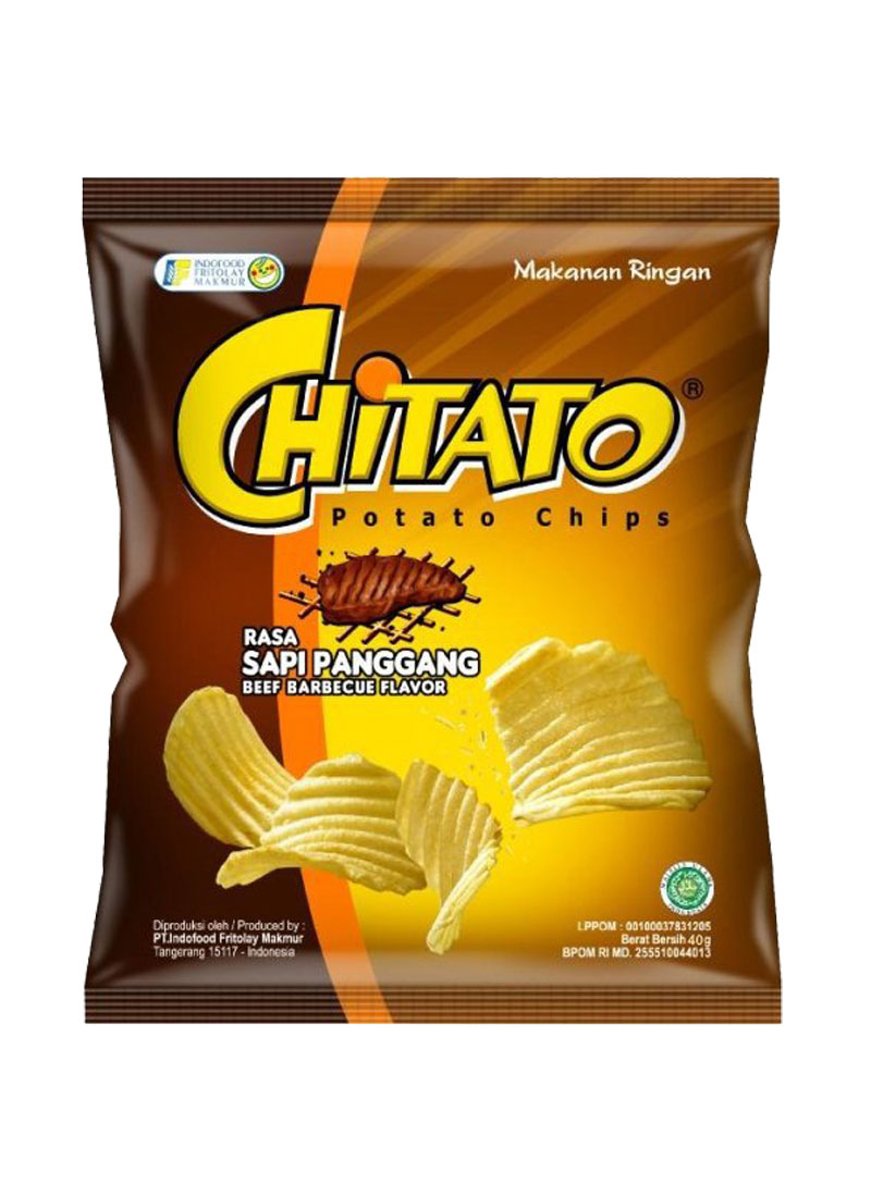 Chitato Snack Potato Chips Sapi Panggang 55g KlikIndomaret
