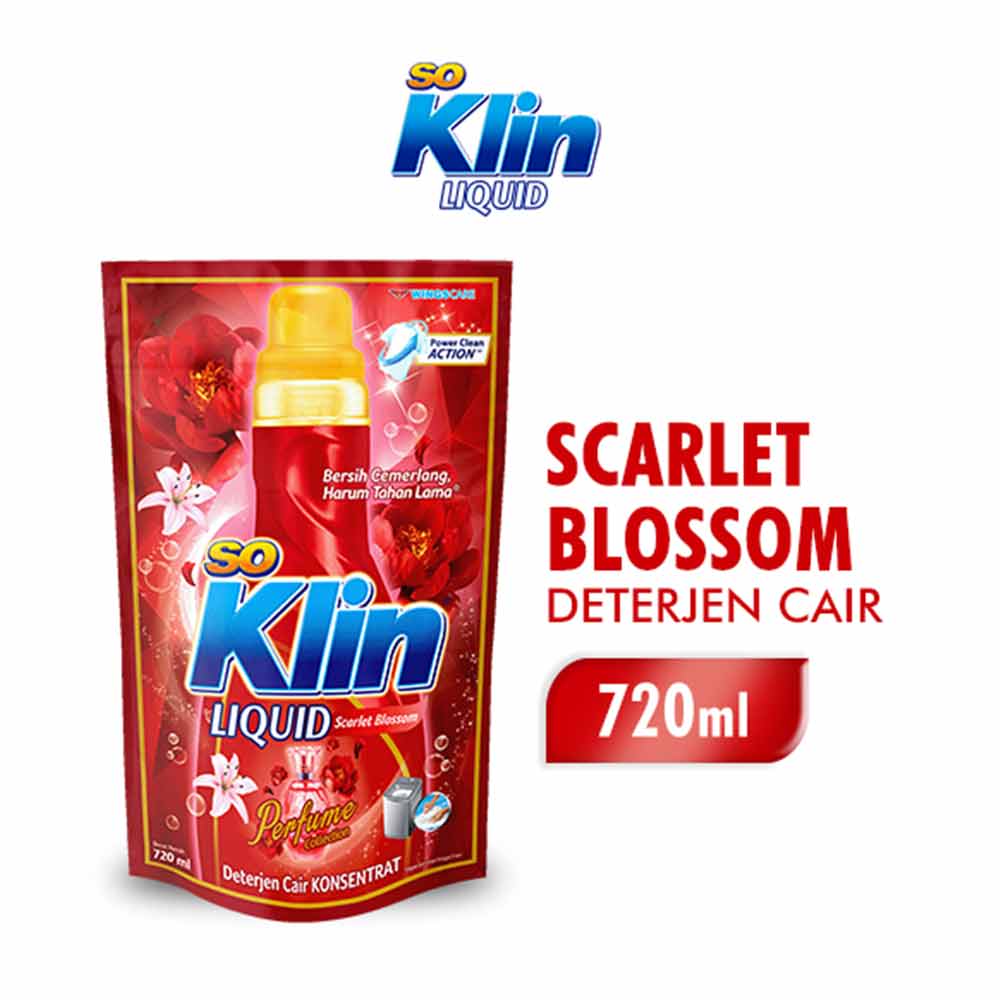 Jual So Klin Detergent Cair Anti Bacterial Red 800Ml 