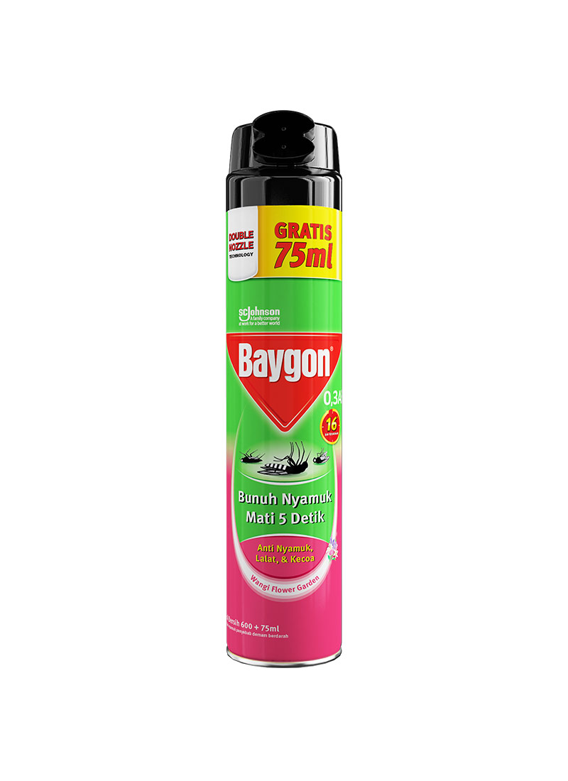 Baygon Insektisida Spray Flower Garden 600 75mL 